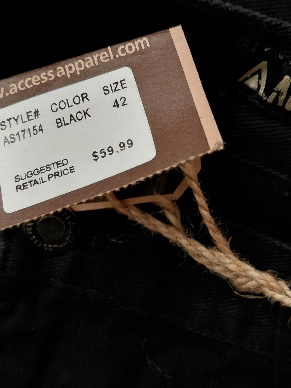Men's Black Distressed Jean Shorts (Size 42)